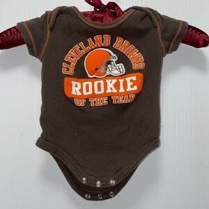 Cleveland Brown Singlet NFL Short Sleeve Rookie of the Year Button Snap BodySuit